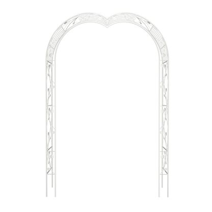 Metal Garden Arch Assemble Freely with 8 Styles Garden Arbor Trellis Climbing Plants Support Rose Arch Outdoor Arch Wedding Arch Party Events Archway Cream White image 4