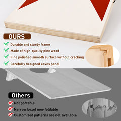 Solid Wood Premium Cornhole Set -  3 Feet x 2 Feet Game Boards, Includes Set of 8 Corn Hole Toss Bags