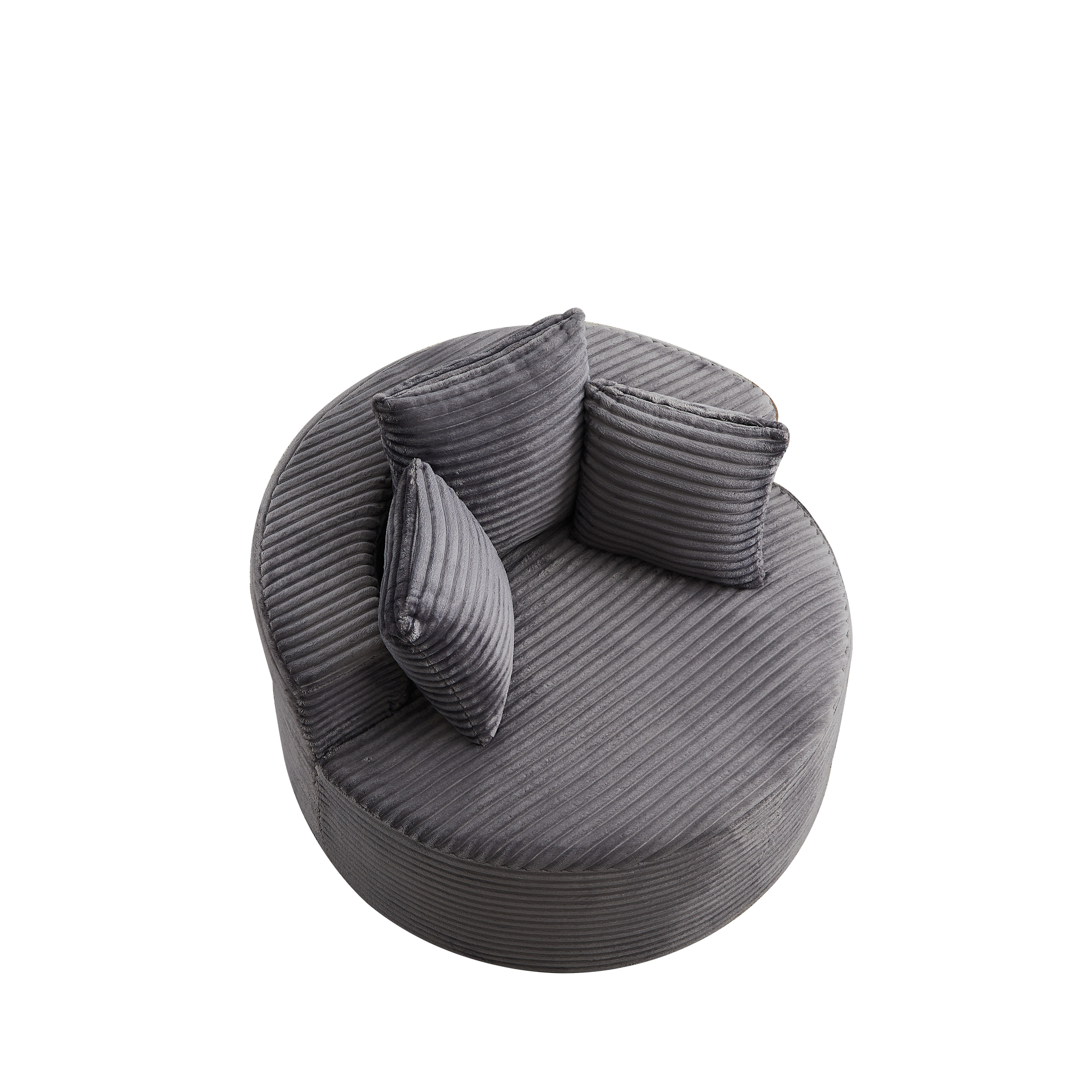 43-inch round corduroy single sofa, comfortable lounge chair, comes with three pillows, minimalist design, perfect for bedrooms, lounges, game rooms, and living rooms image 9
