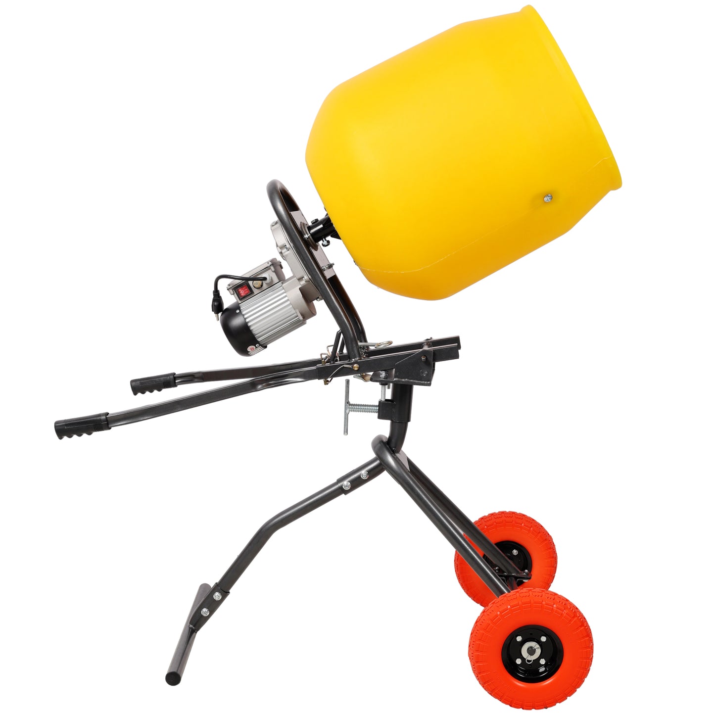 3.5 CUFT/100L Portable Electric Poly Drum Concrete Mixer, Heavy Duty Power Cement Mixing Machine for Mortar, Stucco and Fodder, 110V/60HZ CSA certificated image 3
