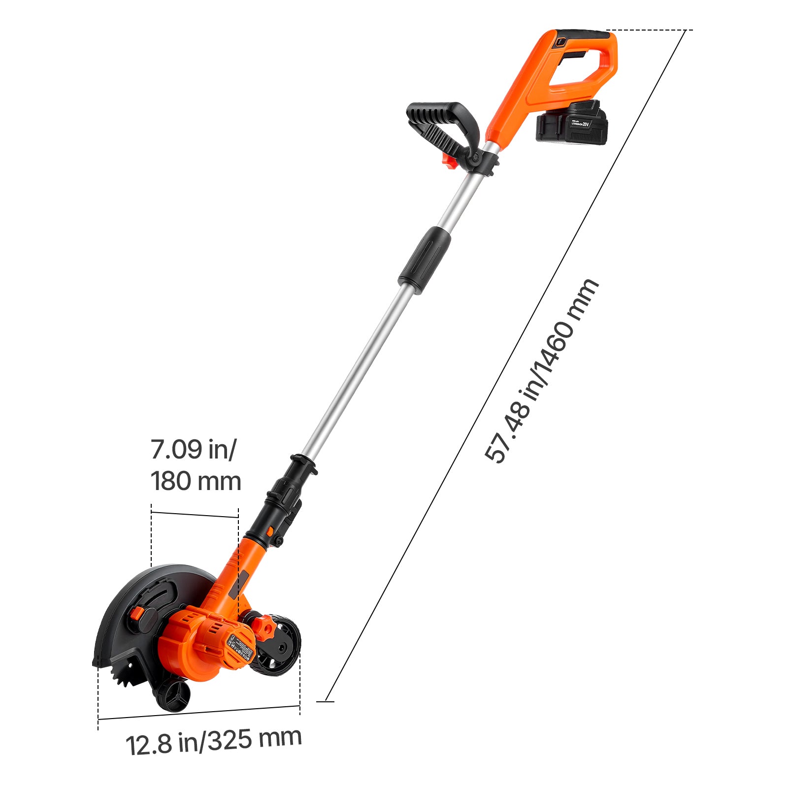 Lawn Edger, 8.8-inch Blade Length, Battery Powered Cordless Edger Lawn Tool, with 3-Position Blade Depth, 4000 mAh Battery and Charger Included, for Lawns, Driveways, Yards, and Sidewalk Edges image 3