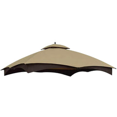 Replacement Canopy Top for Lowe's Allen Roth Heavy Duty Gazebo Roof Gazebo Top with Air Vent 10X12 Gazebo CoverReplacement Top Only (Brown)