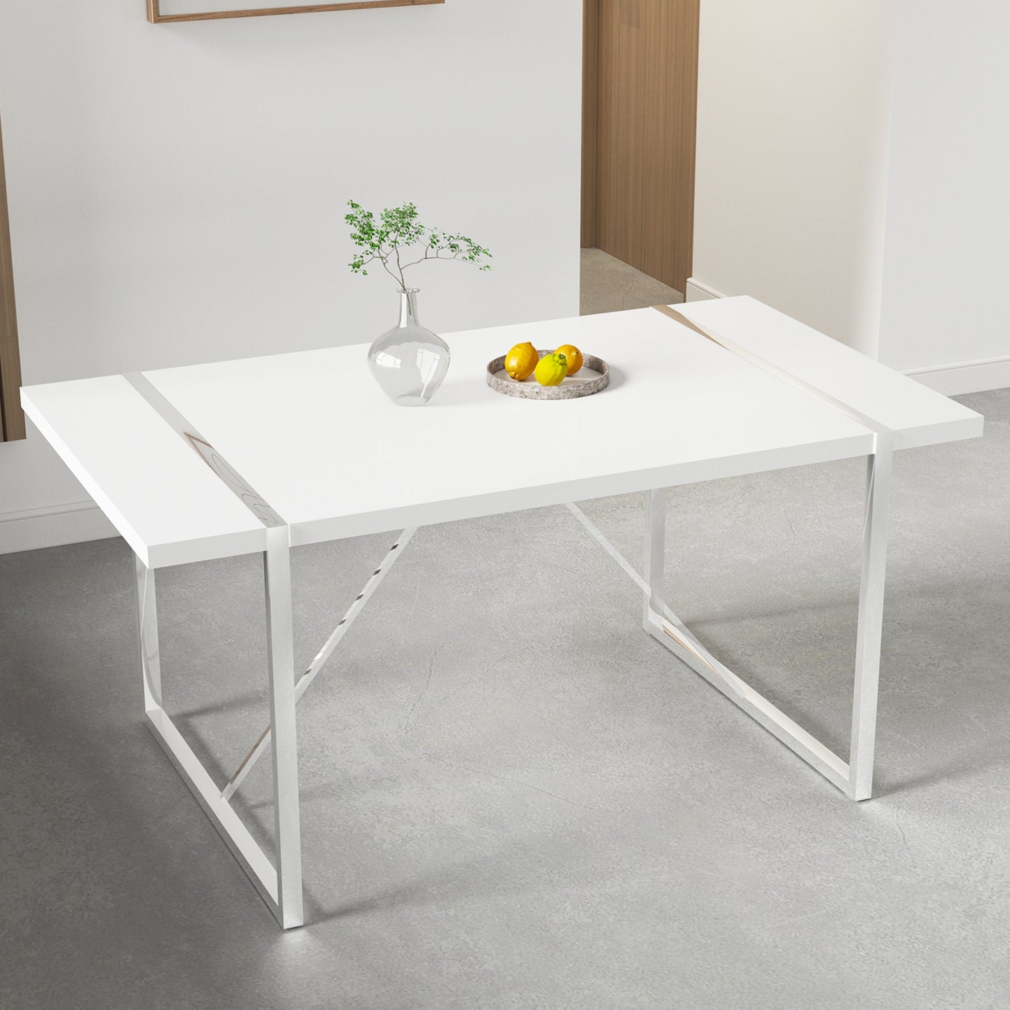 Only includes the two sides of the table, excluding the middle tabletop.PARTS-F-1529-BJ-WH-14080-CEBAN.ONLY SIDE TABLE.W1151P305478.F-1529-WH-14080 image 2