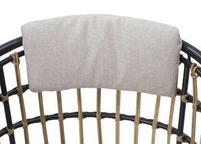 Outdoor Wicker Dining Chairs Set of 2, Patio Dining Chairs with Cushions, Rattan Dining Armchairs for Lawn, Garden, Poolside, Backyard, Porch, Beige image 11