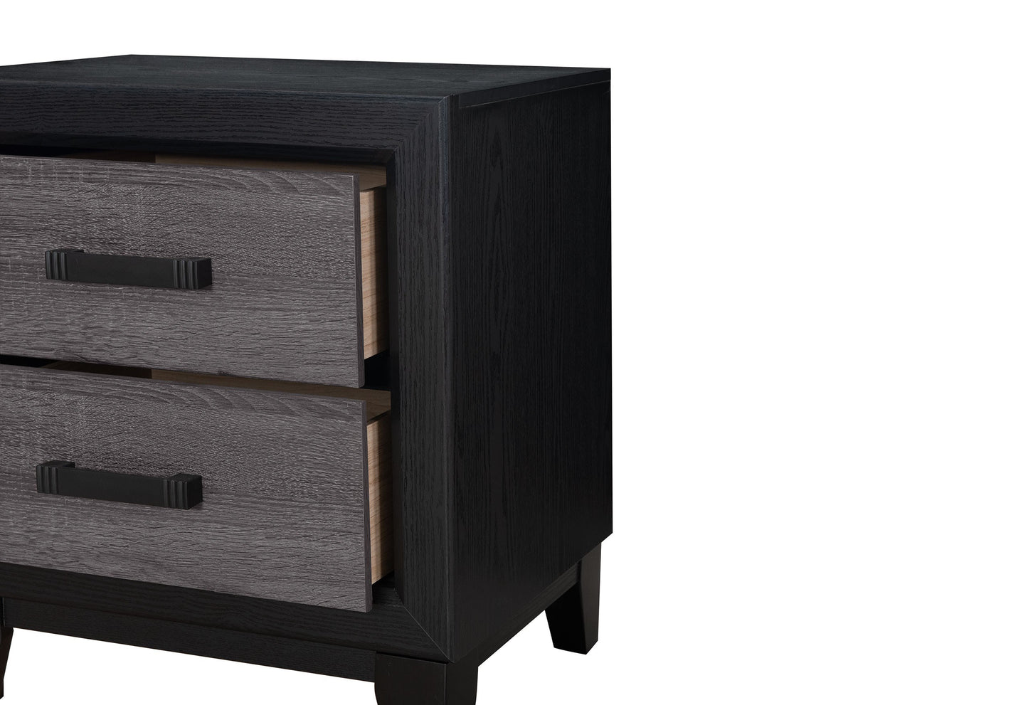 SOLUTO GREY AND BLACK NIGHTSTAND image 2