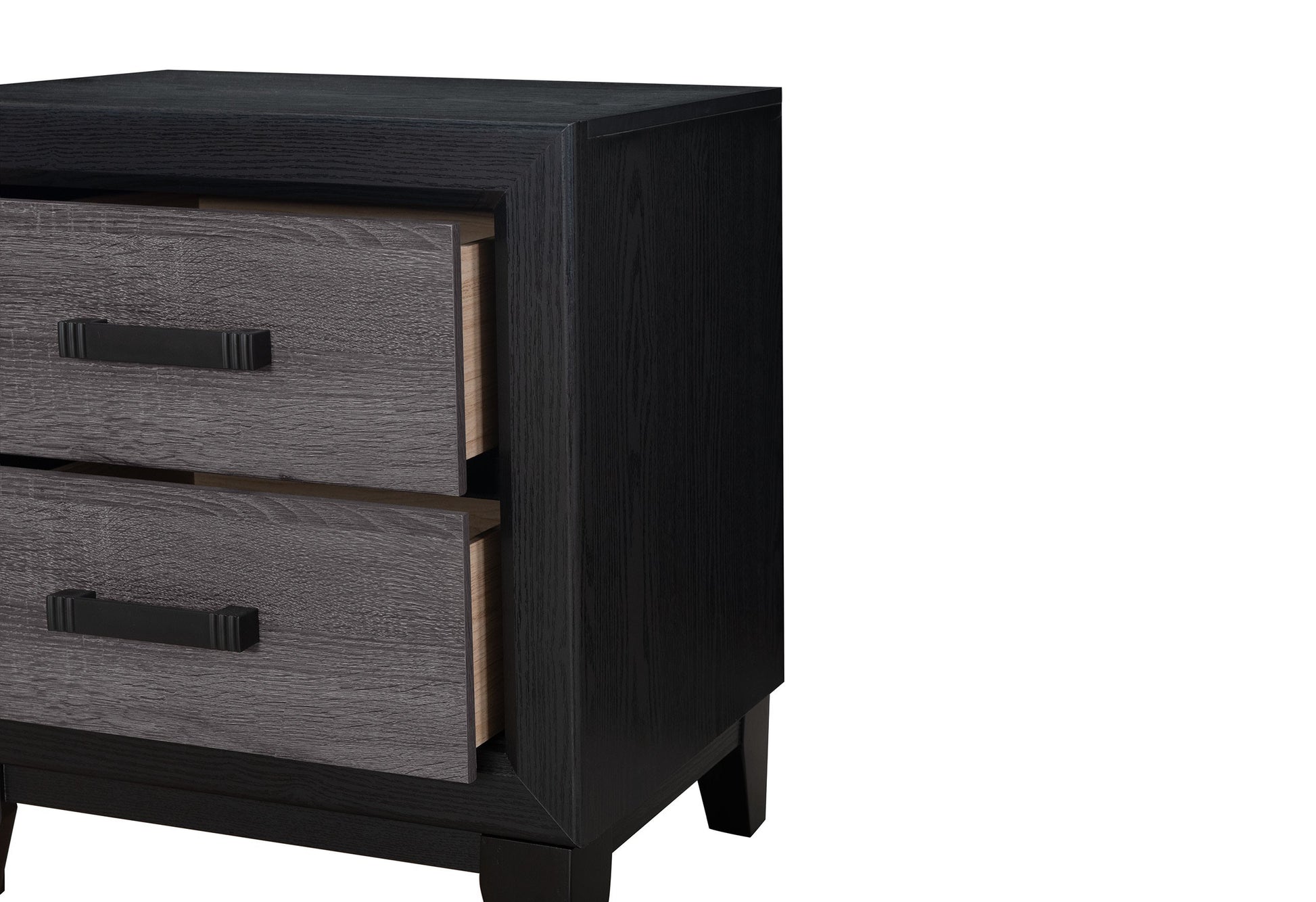 SOLUTO GREY AND BLACK NIGHTSTAND image 2