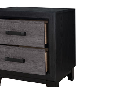 SOLUTO GREY AND BLACK NIGHTSTAND image 2
