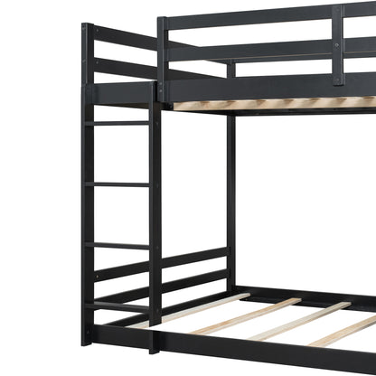 Full Bunk Bed with APP-Controlled LED Lights (7 Colors), USB Ports, Storage Shelves and 2 Drawers, Black image 11
