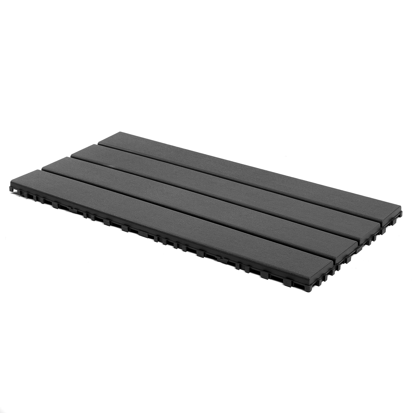 24 pieces of dark gray outdoor terrace deck tiles, DIY interlocking decking floor tiles, easy to install patio tiles, suitable for indoor and outdoor balcony backyard poolside DARK GRAY image 1