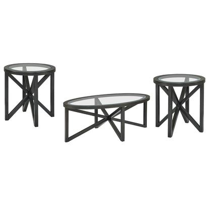 Modern simple glass coffee table, tempered glass coffee table solid wood base round transparent glass top modern living room terrace study coffee table image 5