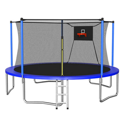 14FT Trampoline,Sports Fitness Trampolines with Enclosure Net, Recreational Trampolines for Outdoor Indoor image 1