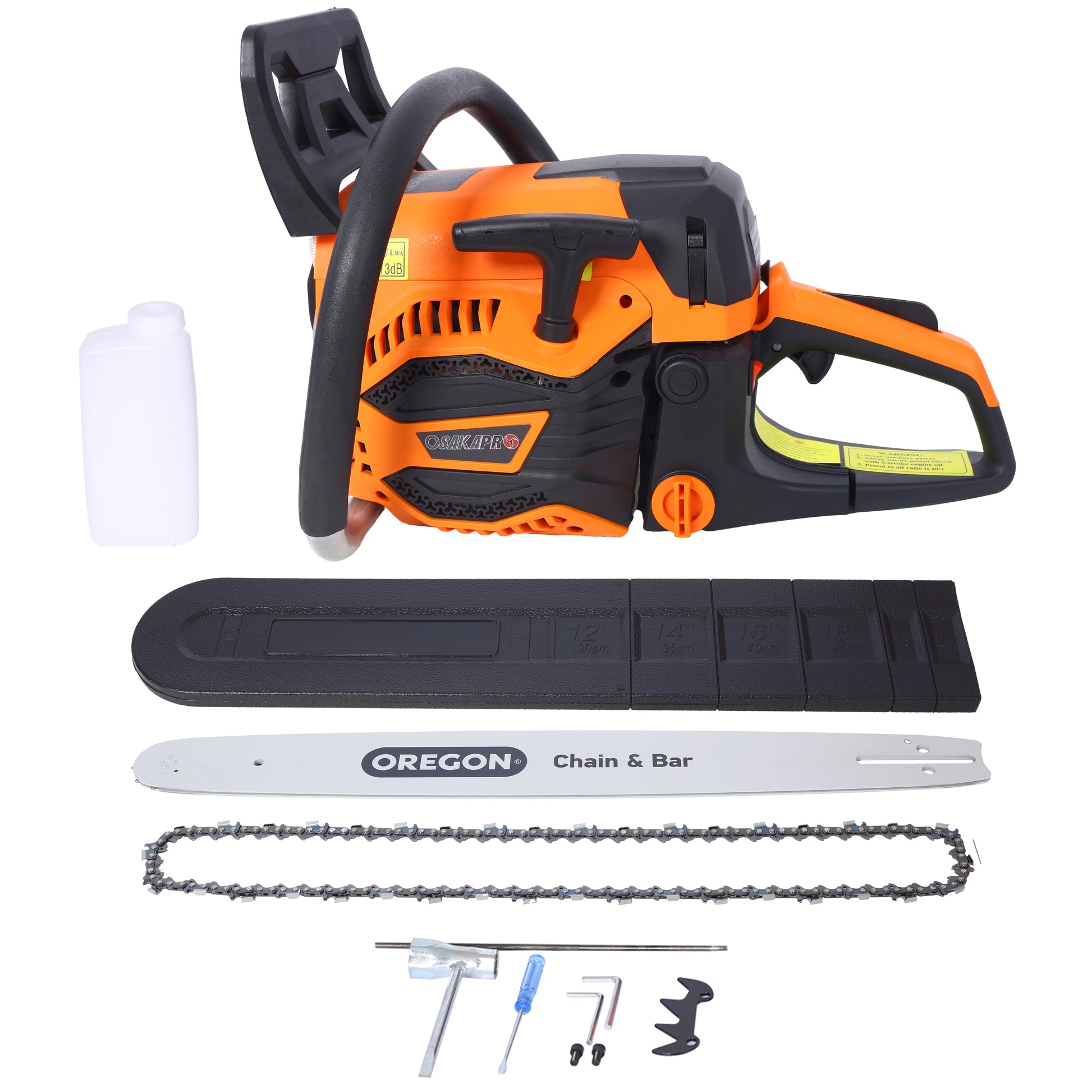 62CC Gas Powered Chainsaw, 20 Inch Oregon Chain&Bar 2-Cycle Petrol Handheld Cordless Chain Saw, Gasoline Gas Chainsaws for Tree Wood Cutting,WITH OREGON CHAIN&BAR,EPA compliant image 1