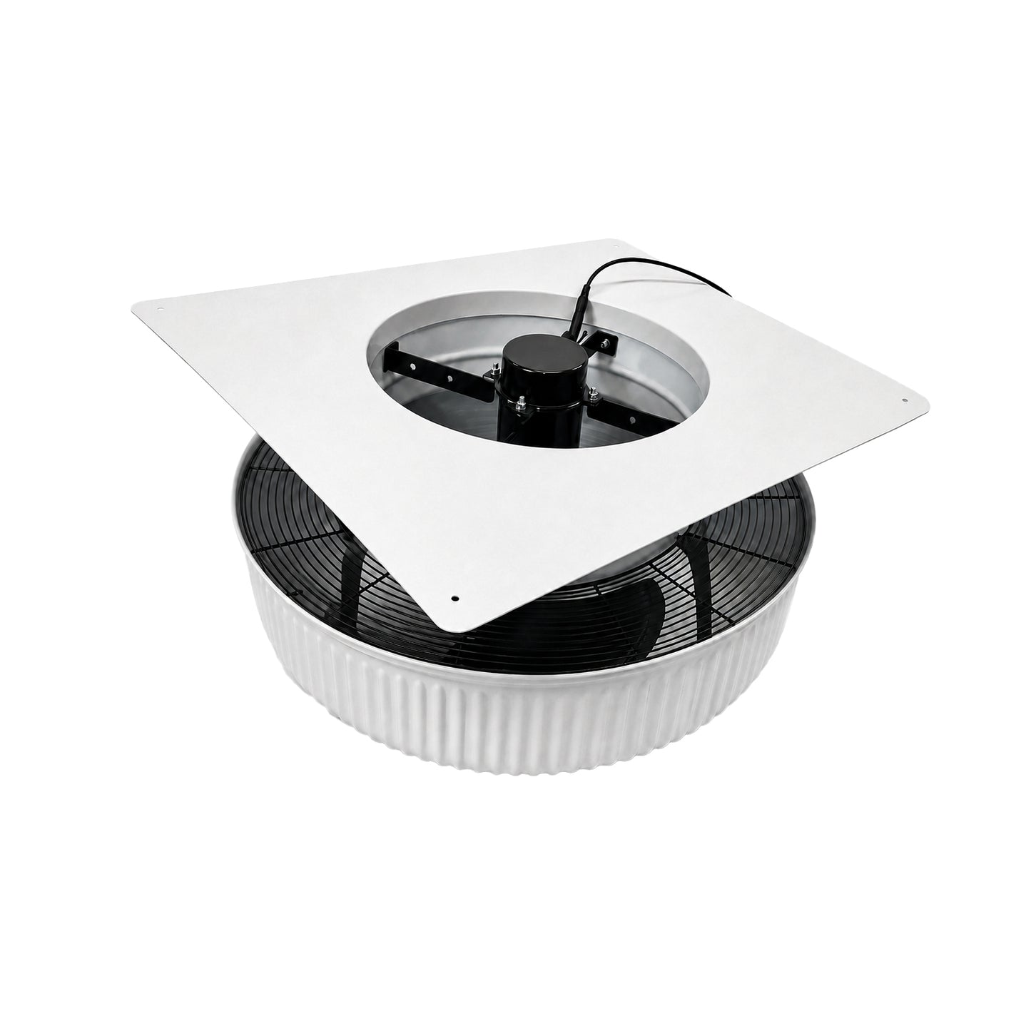 12" Flush Mount Round Solar Roof Vent Fan,30W Dual Power White Attic Exhaust Fan,3-Speed Remote & 25°C Auto Ventilation,1200 CFM,MPPT Controller Solar Ventilator Solar Vent for Attic Garage Greenhouse image 10
