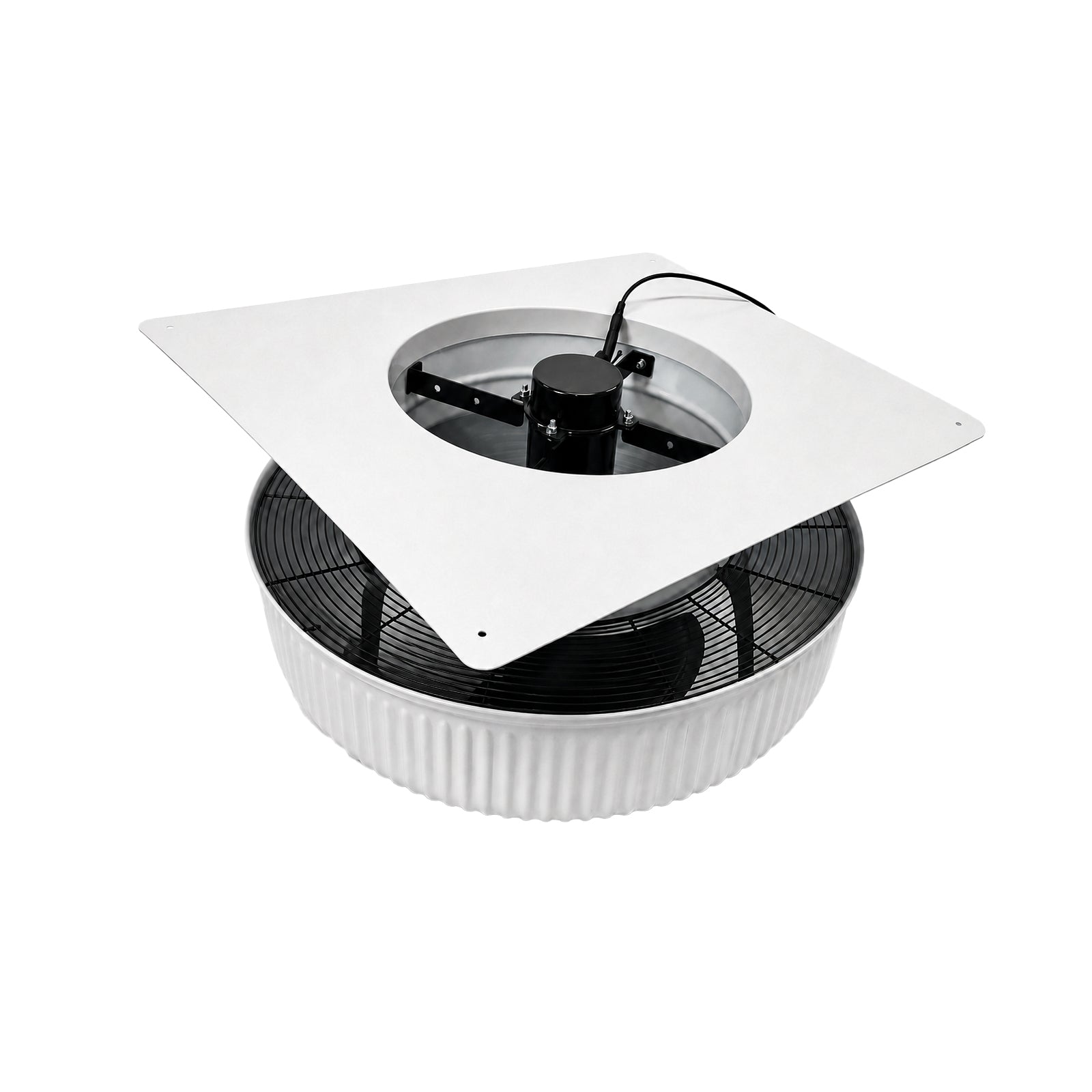 12" Flush Mount Round Solar Roof Vent Fan,30W Dual Power White Attic Exhaust Fan,3-Speed Remote & 25°C Auto Ventilation,1200 CFM,MPPT Controller Solar Ventilator Solar Vent for Attic Garage Greenhouse image 10