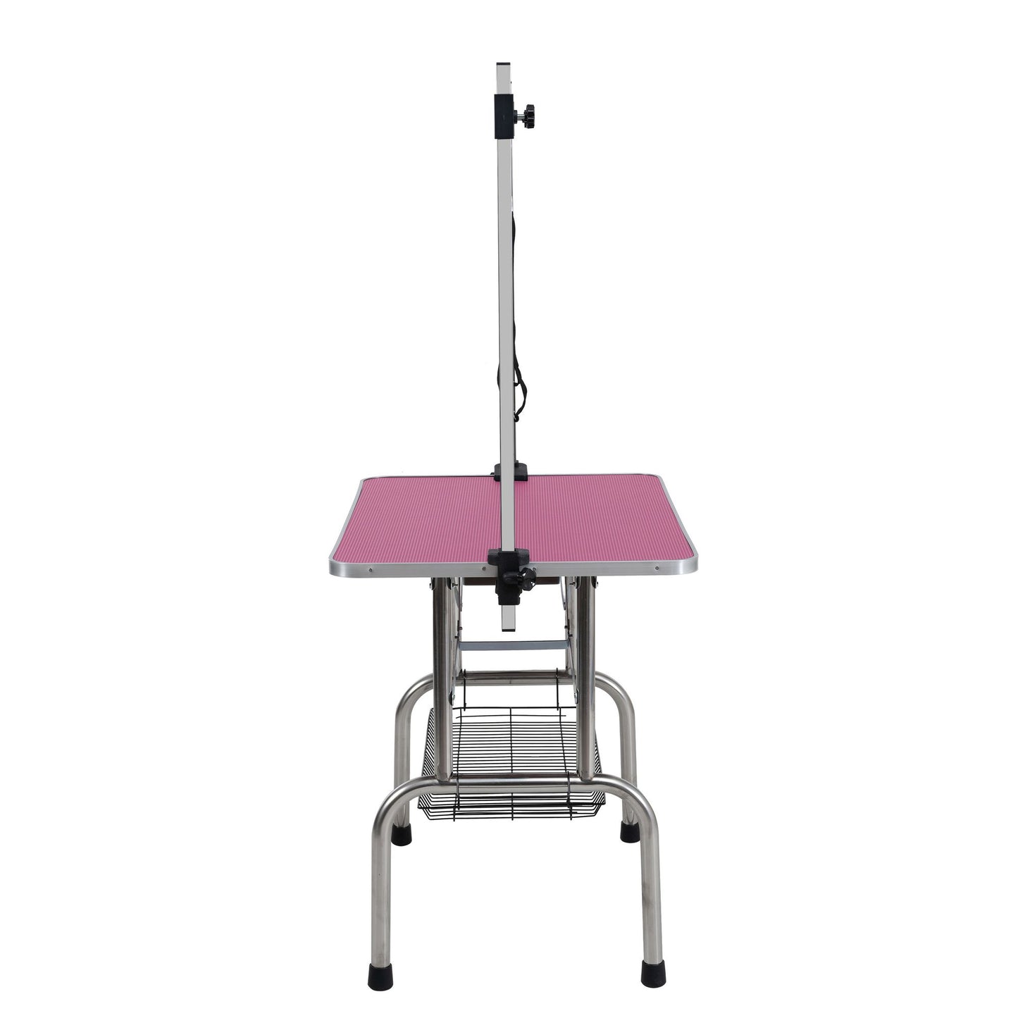 46" Folding Dog Pet Grooming Table Stainless Steel Frame Rubber Mat on Board with Adjustable Arm and Clamps pet dog Cat  image 4