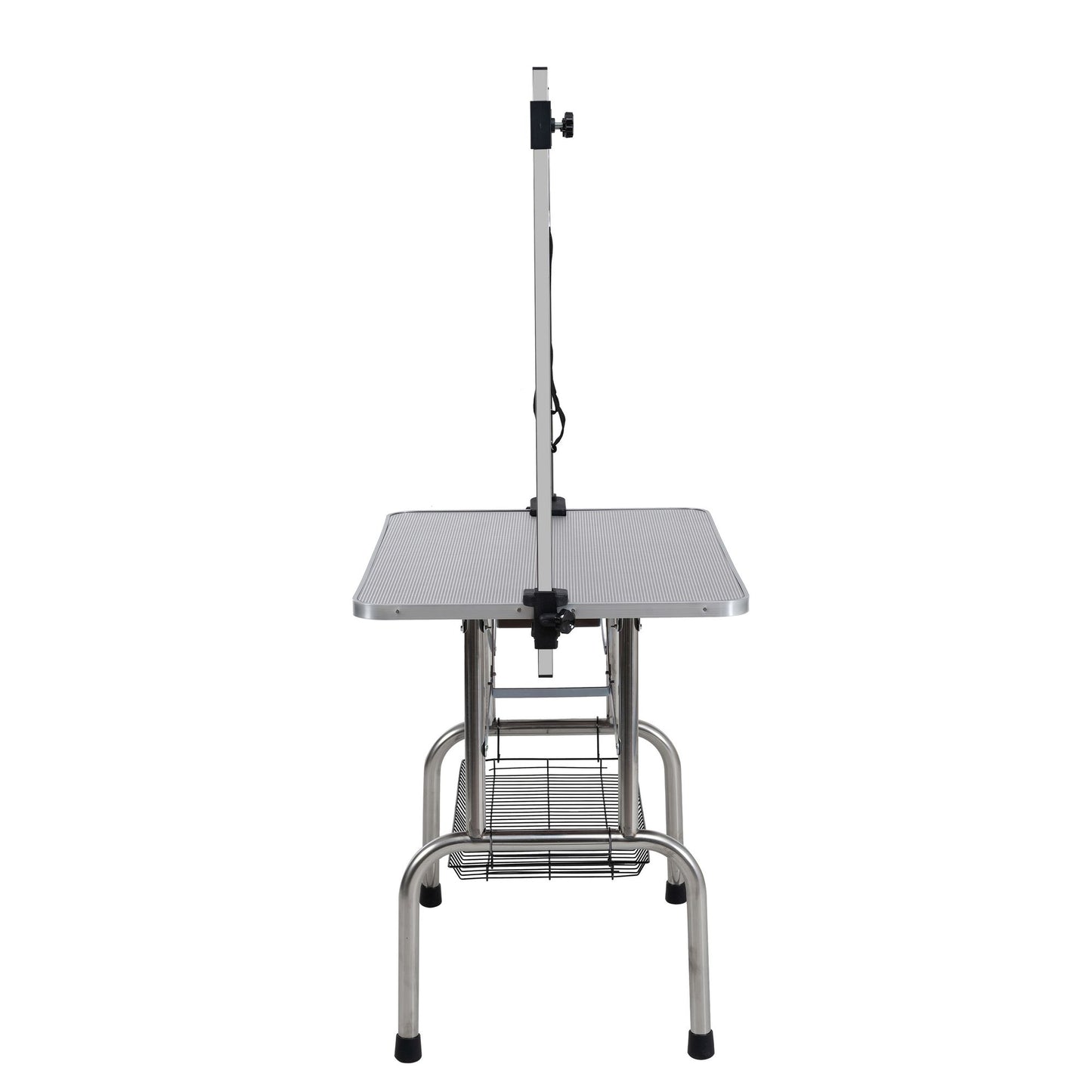 46" Folding Dog Pet Grooming Table Stainless Steel Frame Rubber Mat on Board with Adjustable Arm and Clamps pet dog Cat  image 4
