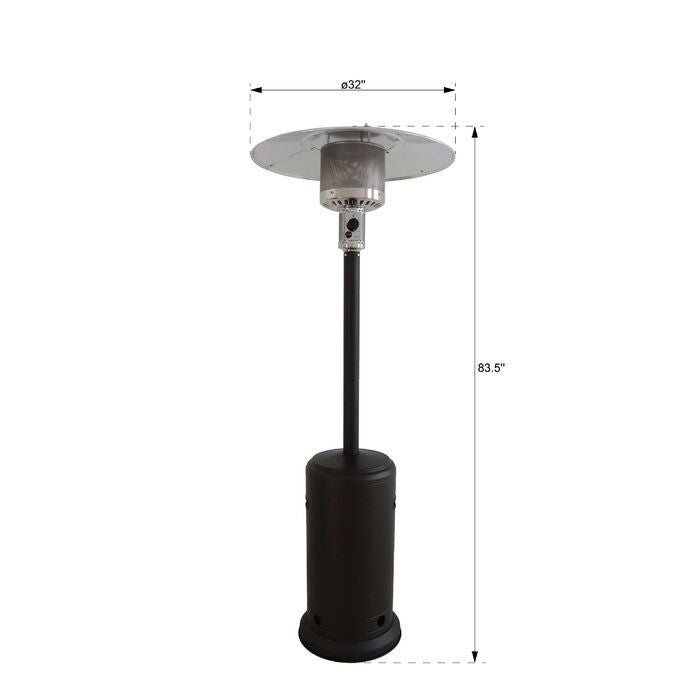 46000 BTU Standing Patio Heater(Black) image 7