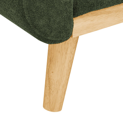 67.7" Wide Mid-Century Modern Upholstered Tufted Loveseat Sofa With Wooden Legs image 7