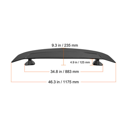 GT Wing Car Spoiler, 46.3 inch Universal Spoiler, Compatible with most Sedans and Coupes, High Strength ABS Material, Car Rear Spoiler Wing, Racing Spoiler BGW/JDM Drift Glossy Black image 10
