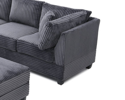 Perth G00235B-SC Sectional(Ottoman Not Include), Gray image 8