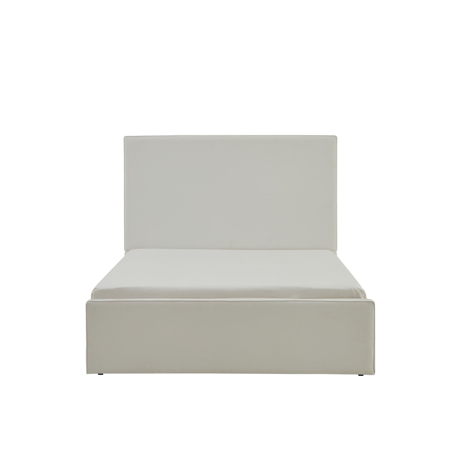 Lucas Tall Headboard Upholstered Bed / 52" High Headboard / Elegant Simplicity / No Box Spring Needed / Easy Assembly / Queen / Coconut Micro Suede image 7