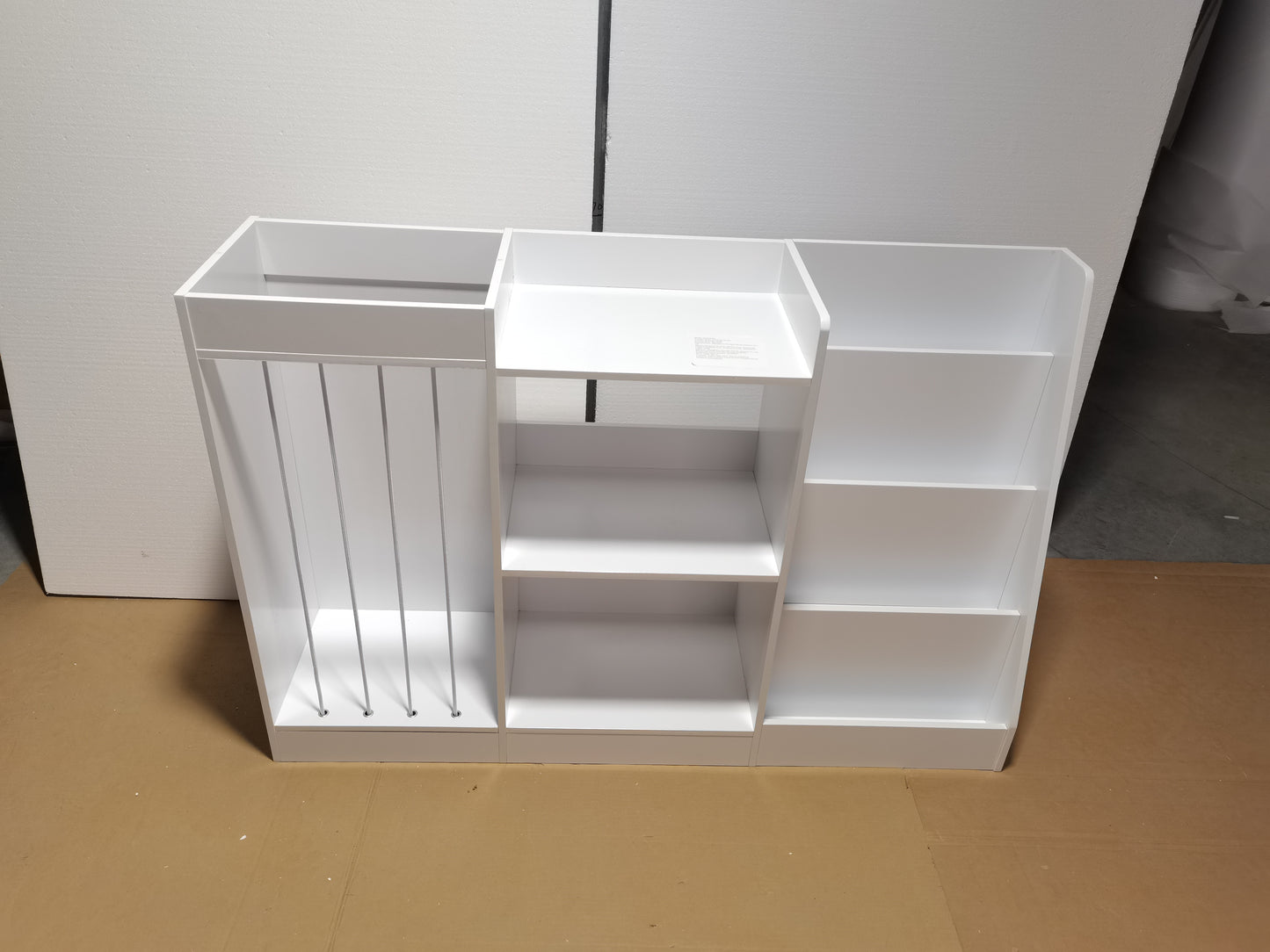 Kids Bookshelf and Toy Storage, 3-Tier Book Shelf for Kids Rooms, Sling Baby Bookcase with Stuffed Animal Storage, Toddler Montessori Bookshelf for Nursery, Playroom, Kindergarten, White image 9