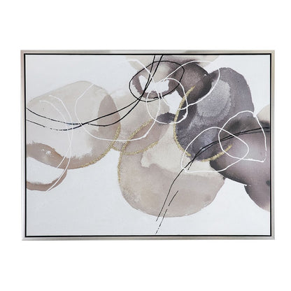 47" x 35.5" Large Modern Oil Painting, Hand Painted Abstract Gray Brown Watercolor Texture image 5