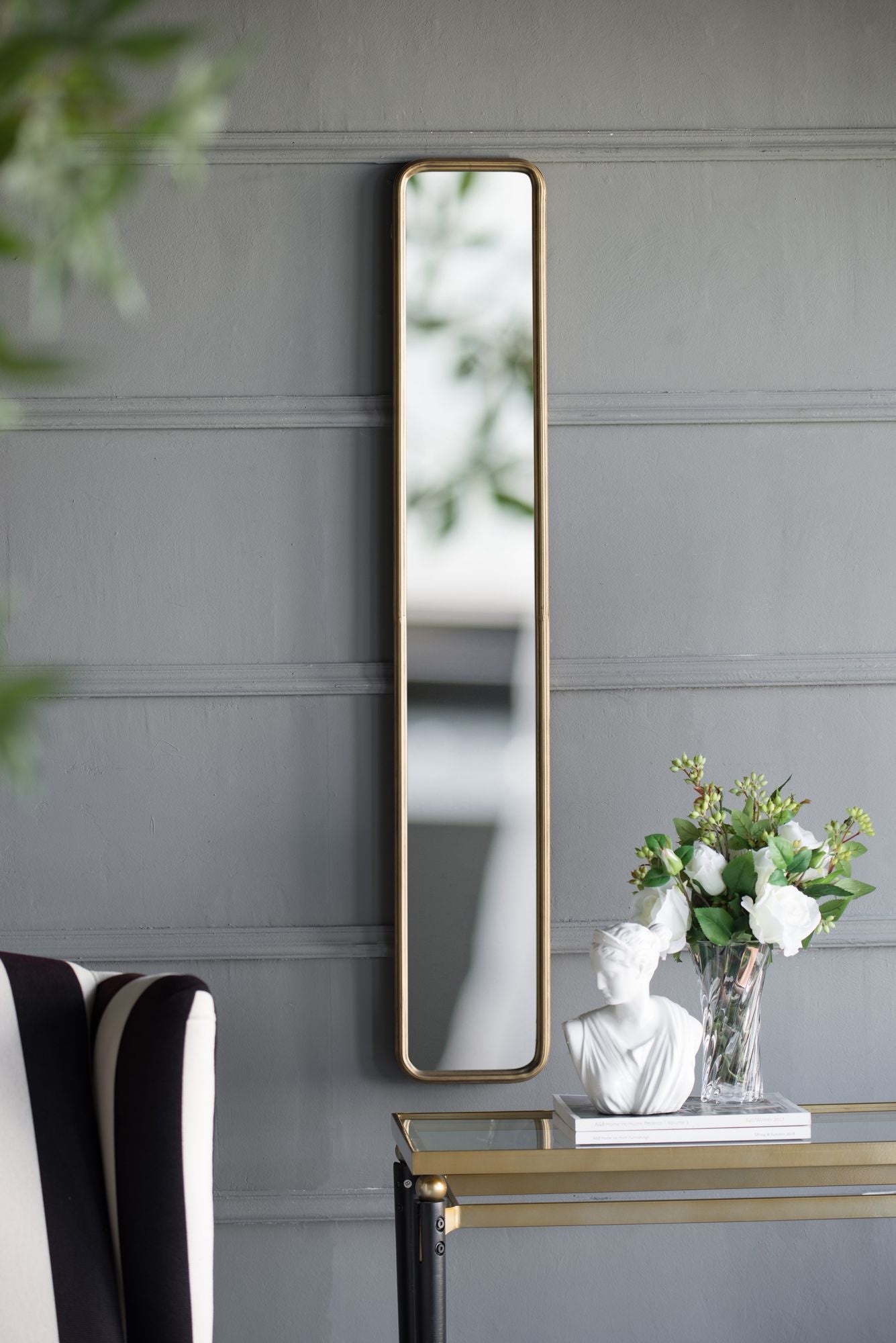 Antique gold mirror for bedroom wall