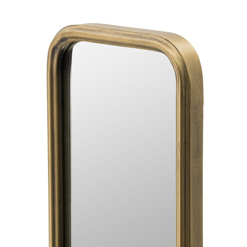 Full length mirror with antique gold frame in hallway setting