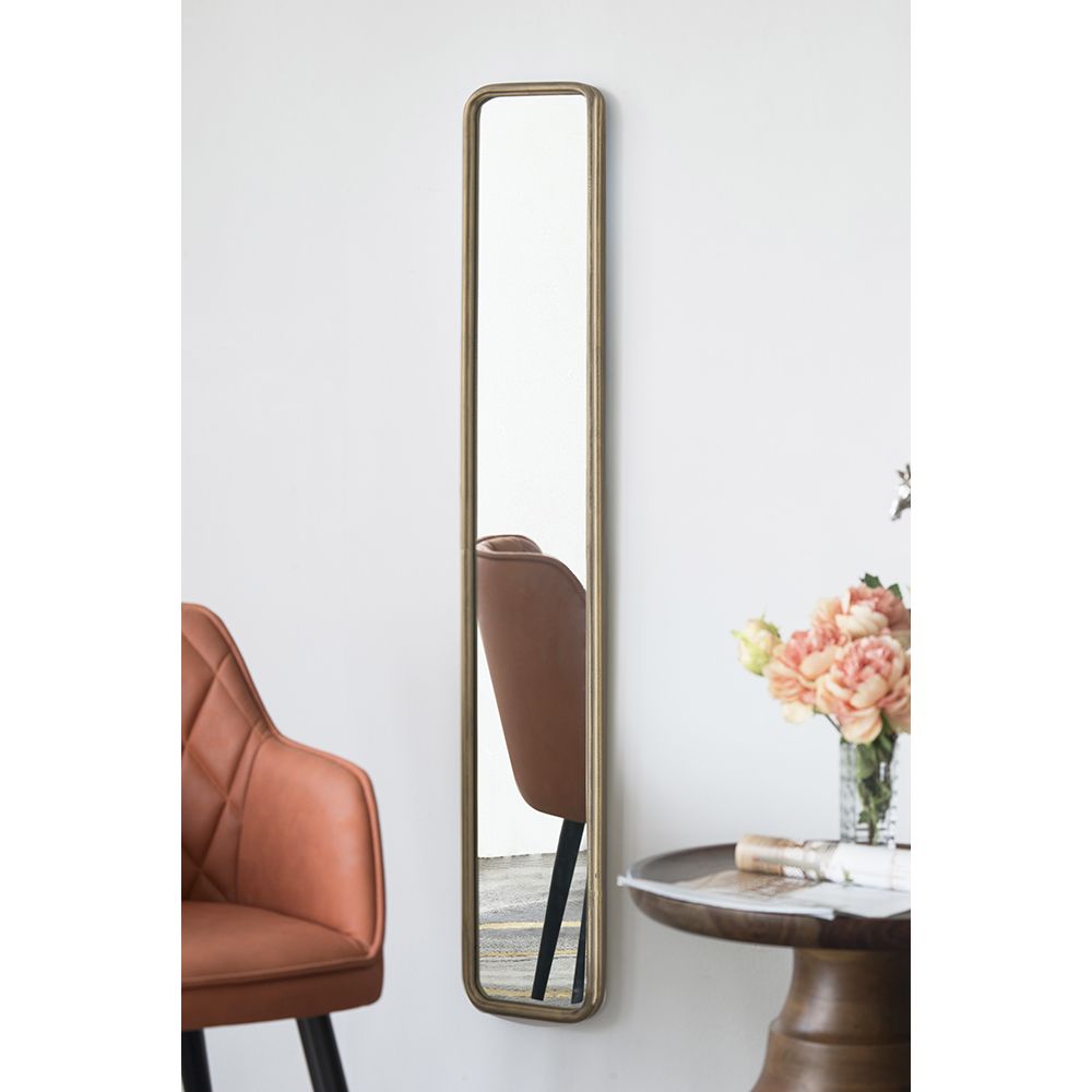 47 inch full length mirror with antique gold metal frame for hallway