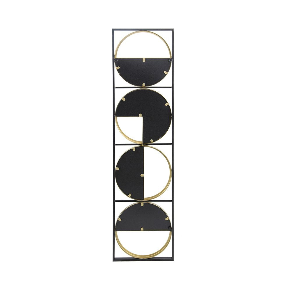 47.2" Eclectic Styling Metal Beaded Black Wall Mirror with Contemporary Design for Bedroom,Liveroom & Entryway image 6