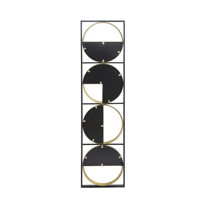 47.2" Eclectic Styling Metal Beaded Black Wall Mirror with Contemporary Design for Bedroom,Liveroom & Entryway image 6