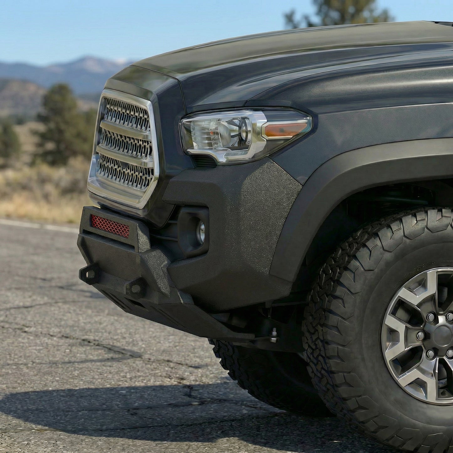 Steel Front Bumper Fit For 2016-2023 Toyota Tacoma (Excluding Tacoma TRD/ Tacoma TRD Sport Excludes winch and D-ring) image 7
