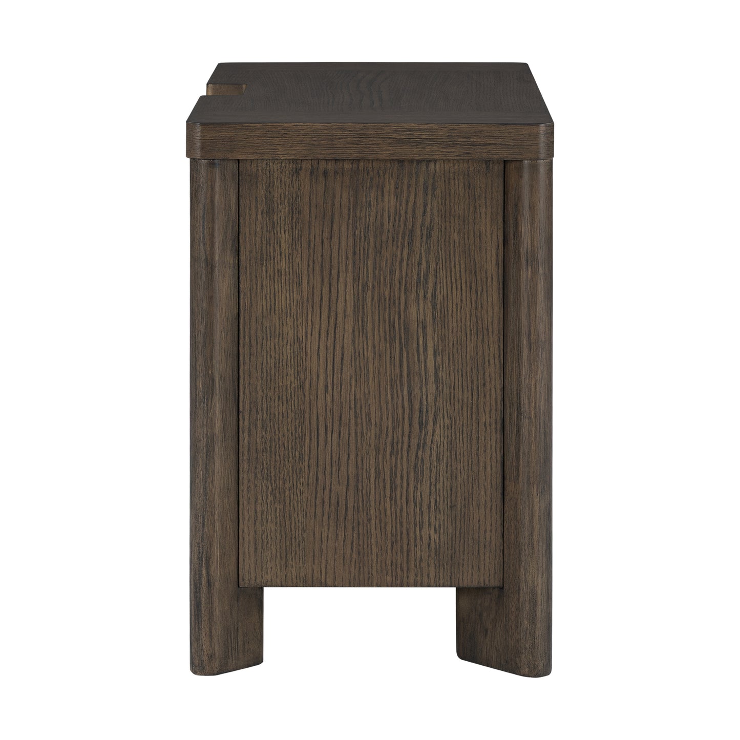 Dark Oak 3-Drawer Nightstand with USB image 3