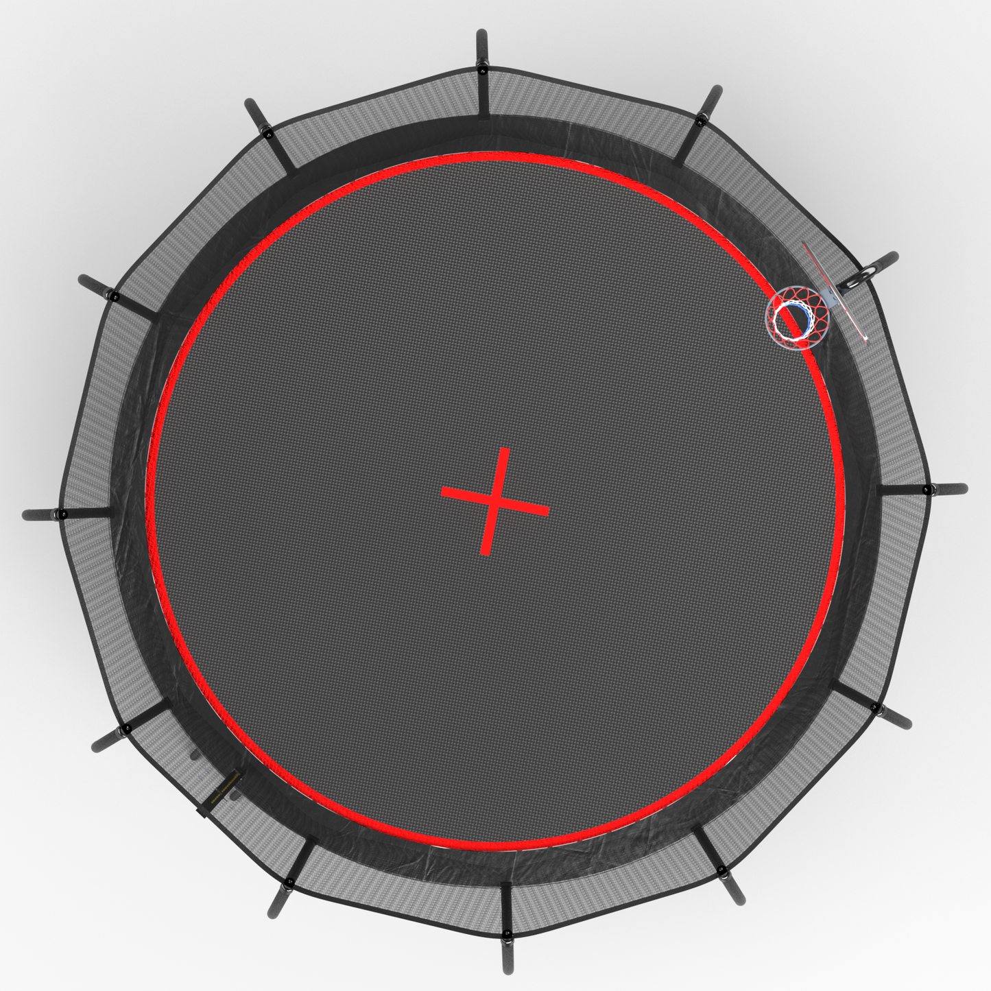 YC 16FT trampoline Pumpkin- Black Red-Upgrade image 4