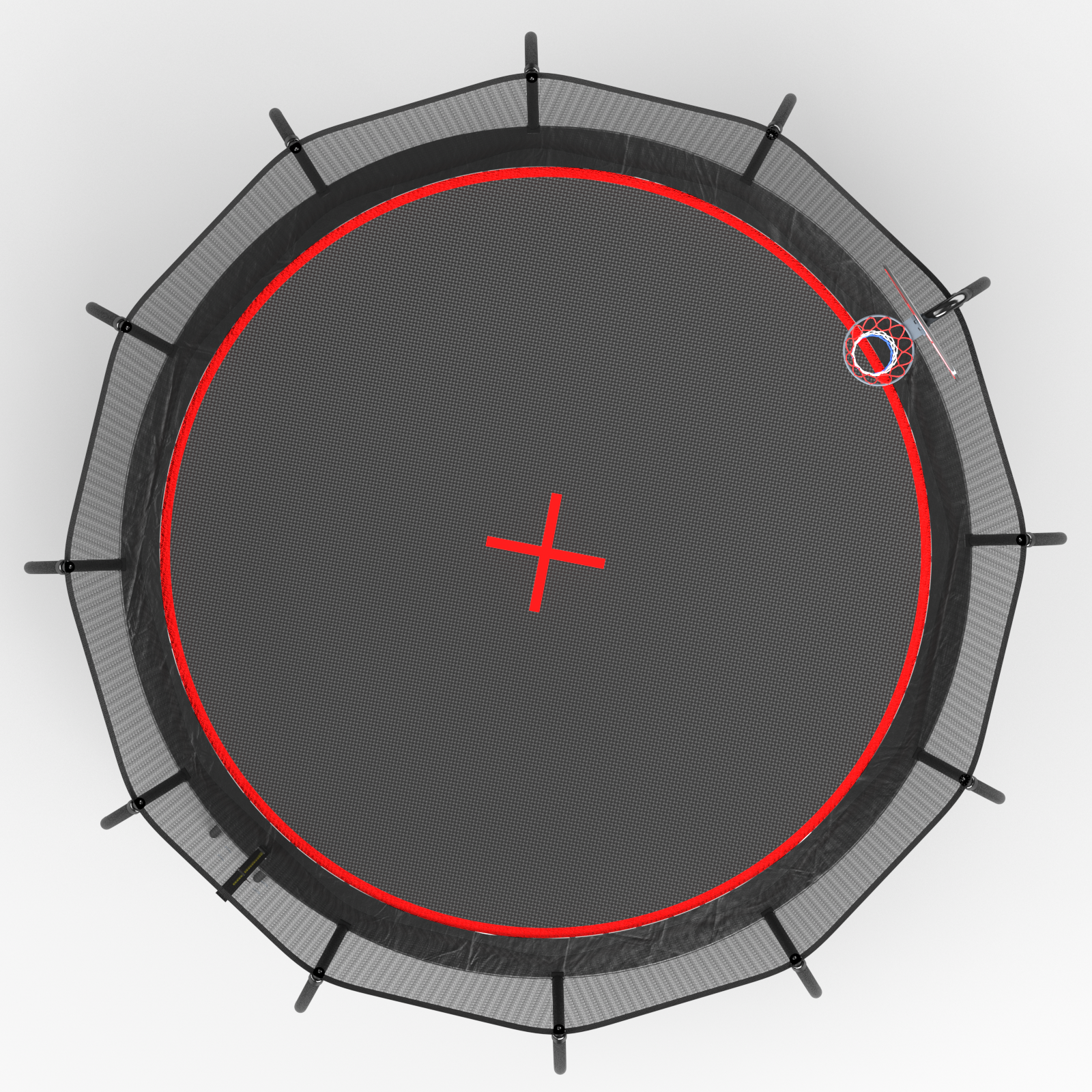 YC 16FT trampoline Pumpkin- Black Red-Upgrade image 4