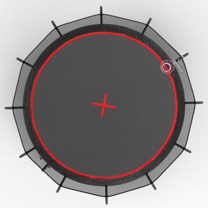 YC 16FT trampoline Pumpkin- Black Red-Upgrade image 4
