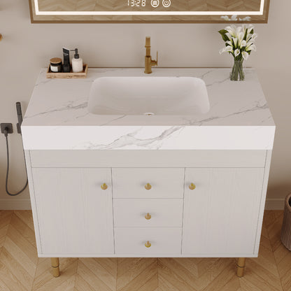 36 in Modern Free-standing Bathroom Vanity with Ceramic Sink & Ample Storage image 3