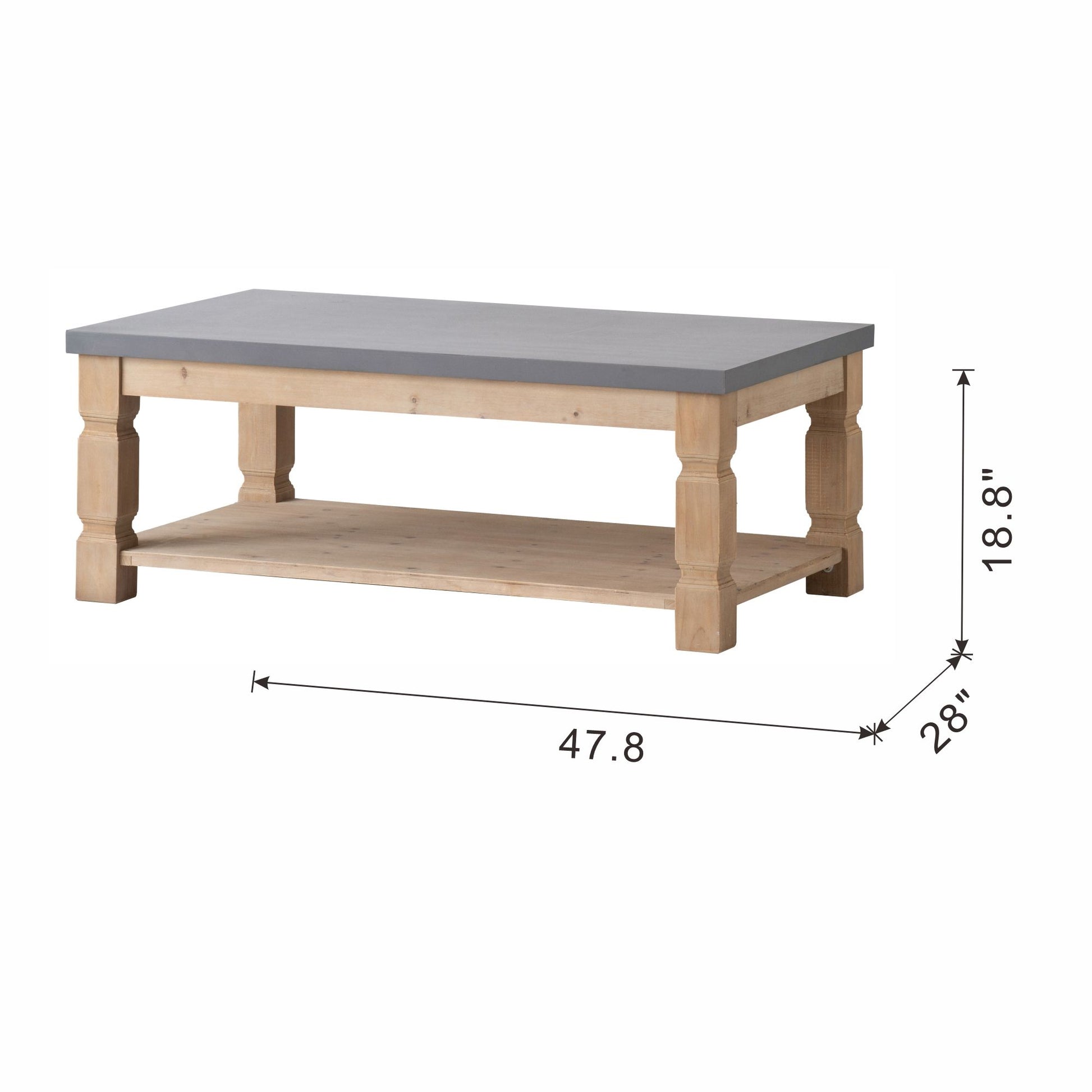47.8x28x18.8" Coffee Table image 9