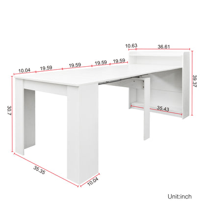 Modern Extendable Dining Table with Storage image 3