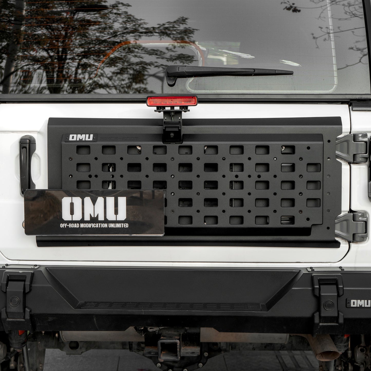 OMU Genesis Series Multi-Function Tailgate Expansion Panel For 2018+ Jeep Wrangler JL - Heavy-Duty Aluminum MOLLE Panel, Corrosion Resistant, No-Drill Installation, Off-Road Storage Organizer image 8