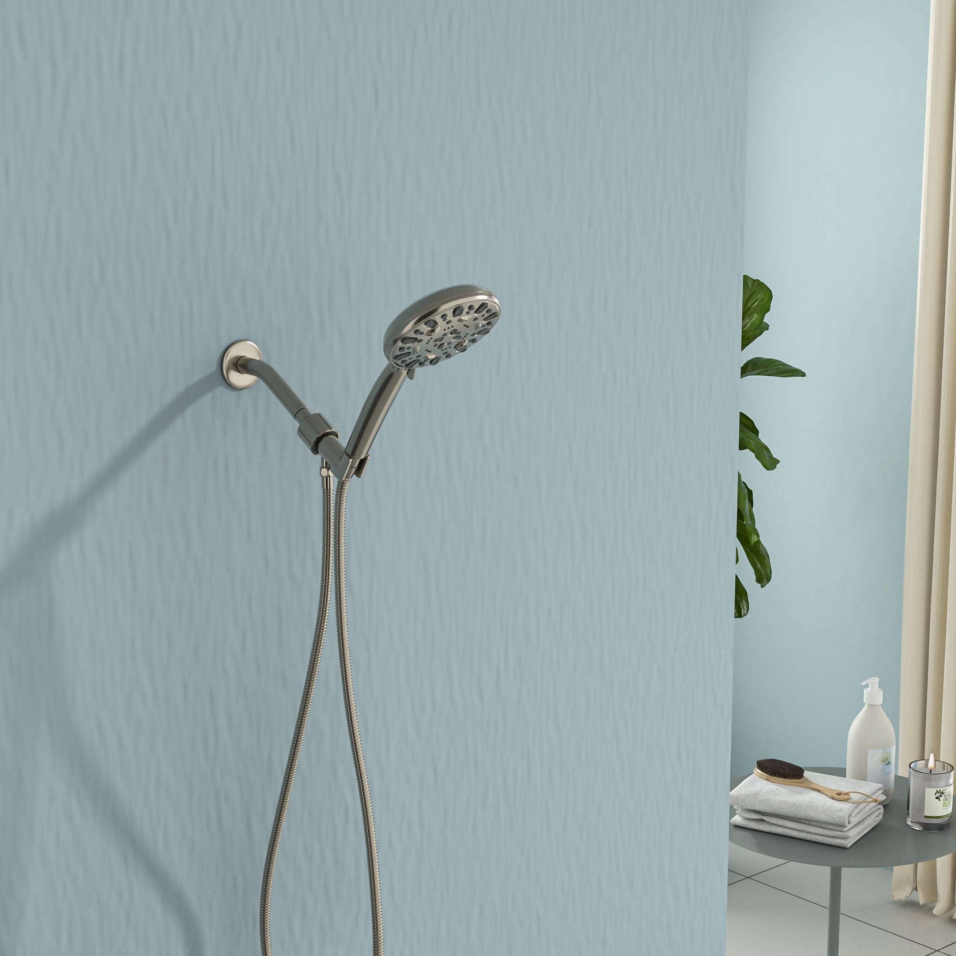 4.7in. 7 Modes Spray ABS High Pressure Handheld Shower Head with Stainless Steel Shower Hose image 3