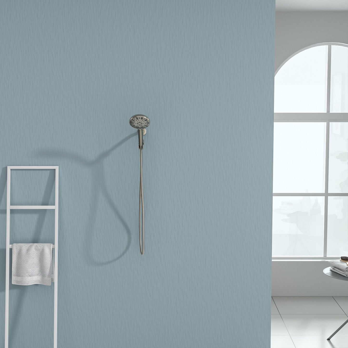 4.7in. 7 Modes Spray ABS High Pressure Handheld Shower Head with Stainless Steel Shower Hose image 2