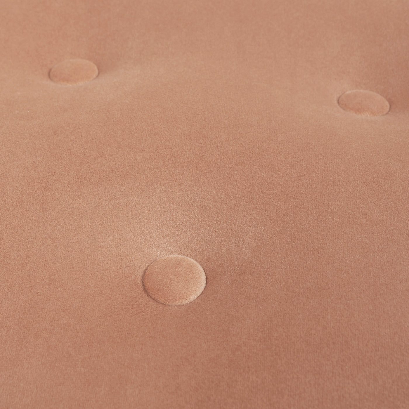 Yolanda 24" Round Upholstered Accent Ottoman, Peach Orange Velvet with Gold Trim image 3