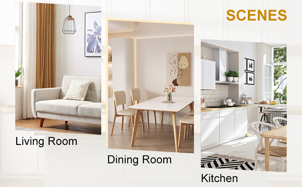 Modern Minimalist Rectangular Glass Dining Table for 4-6 with 0.31" Tempered Glass Tabletop and Golden plating Metal Legs, Writing Table Desk, 51" *31"*30".W1151S03746/W1151S03724 image 8