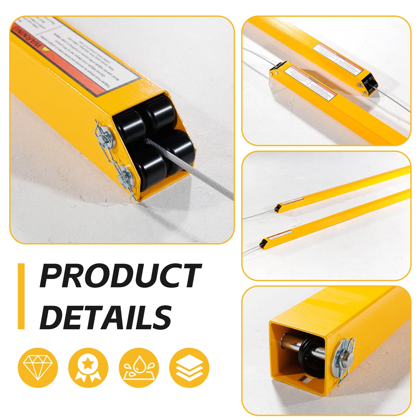 Tailgate Utility Trailer Gate Liftgate Ramp Lift 2 Sided Lift Assist System Fit for Open Utility Trailers Tailgate and Ramp New Upgrades, Yellow image 3
