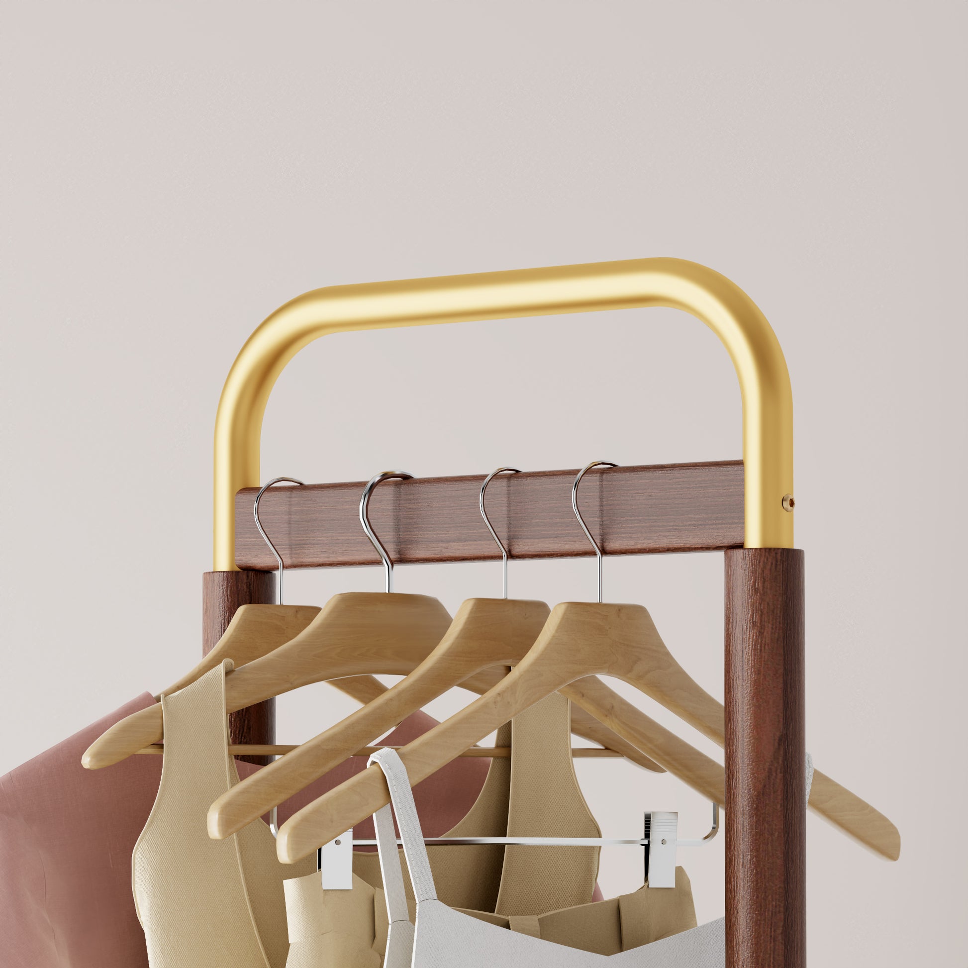 Coat Racks solid wood hanger 15.7* 11.8*71in Solid environmental protection easy to assemble beautiful can be placed in the bedroom/entrance/living room (Walnut) image 6