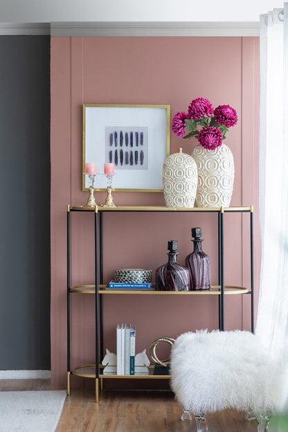 Metal Console Table - Open Shelving