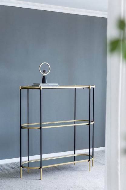 Black Gold Console Table - Entryway Decor