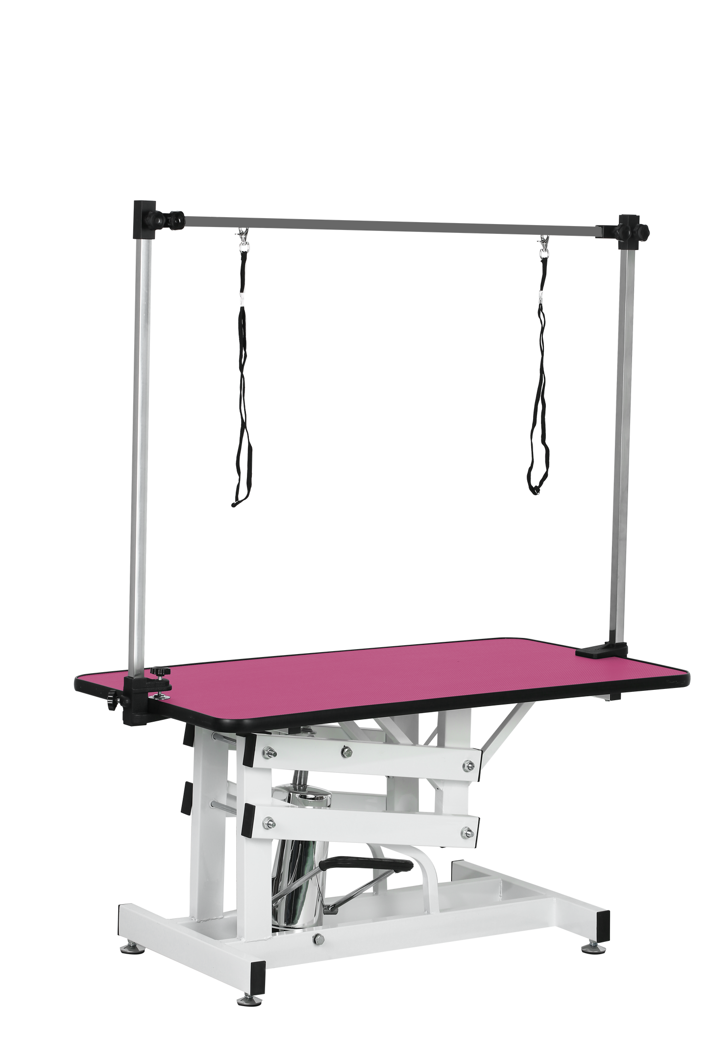 42.5INCH HYDRAULIC PET GROOMING TABLE WITH "H" ARM PINK image 6